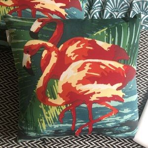 Flamingo throw pillows